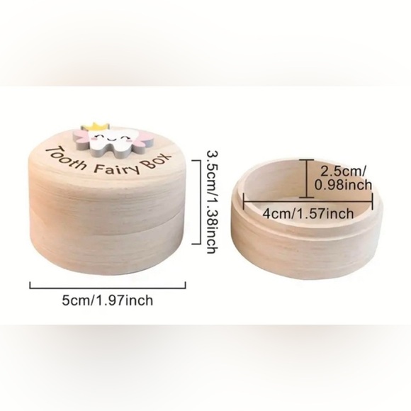 Girls Tooth Fairy Wooden Keepsake Box - Picture 3 of 4